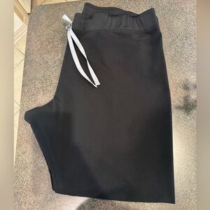 Figs women’s Black Joggers with Gray Drawstring